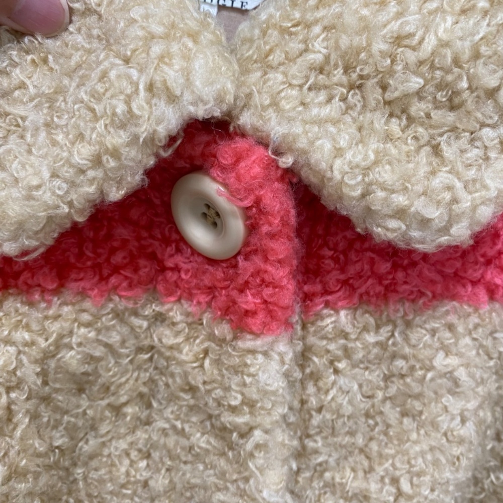 By Anthropologie Color Block Sherpa Jacket. Multicolor. Medium - Picture 8 of 11